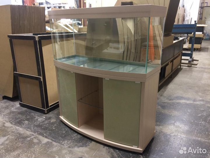 Аквариум 300 литров панорамный светлый абс