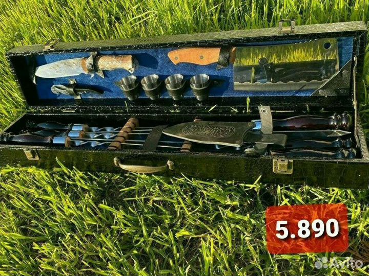 Шашлычный набор подарочный набор шампуров