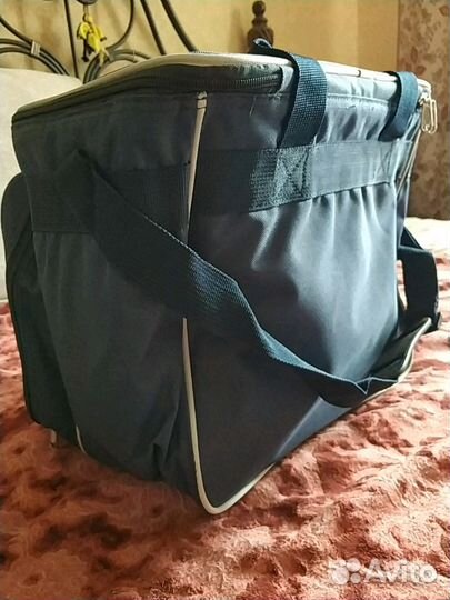 Сумка холодильник с набором посуды для пикника