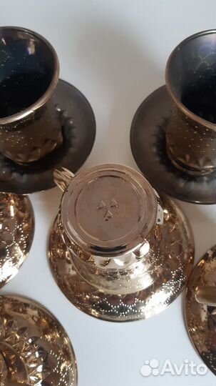 Сервиз кофейный золотой