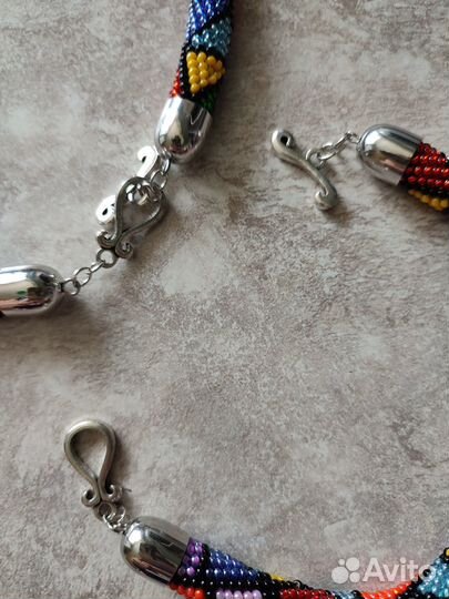 Жгут из бисера + браслет