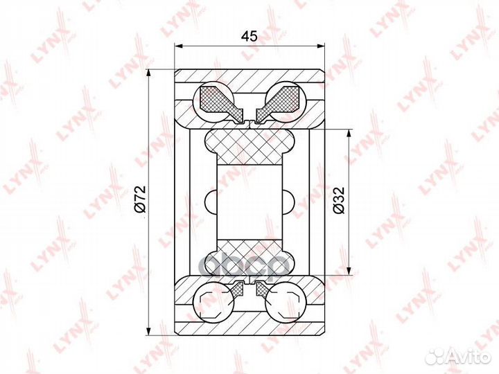 Комплект подшипника ступицы колеса перед WB