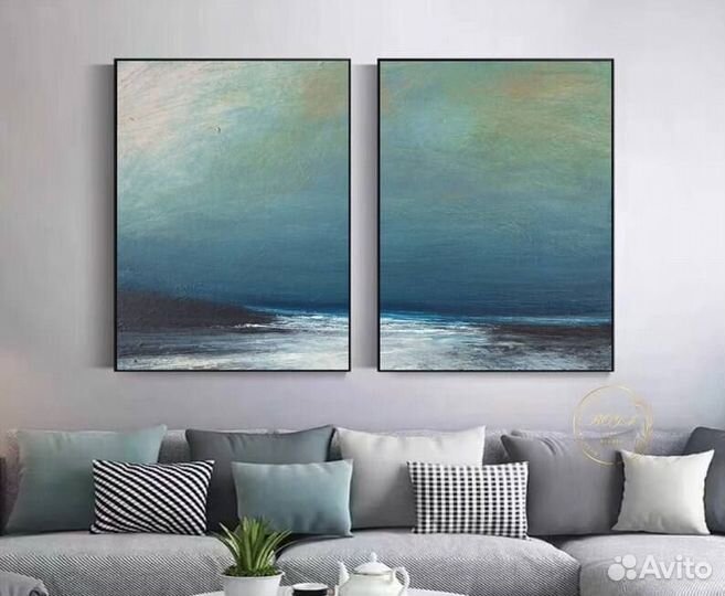Картина на холсте диптих 