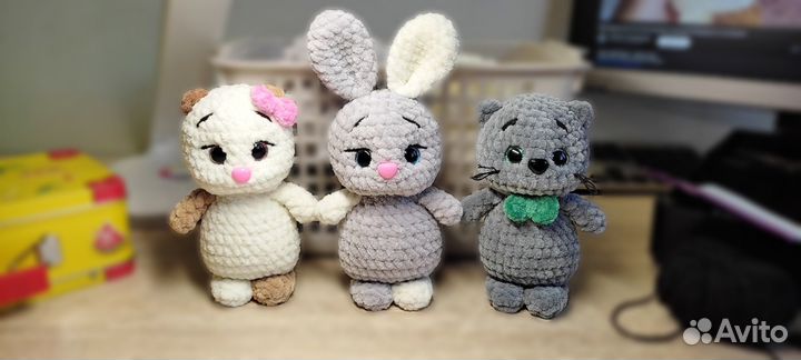 Игрушка плюшевая Котик-Зайчик