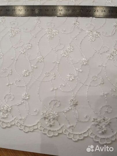 Ткань плательная кружево свадебное/ вечернее
