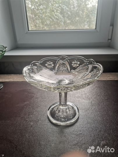 Ваза для фруктов на ножке СССР