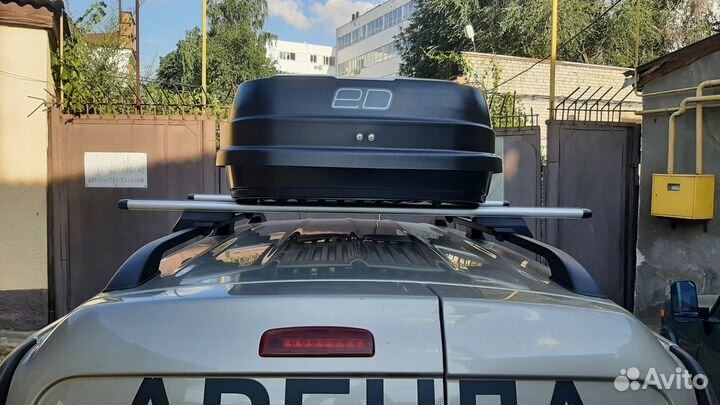 Автобокс на крышу Магнум 300, 125 см, Черный