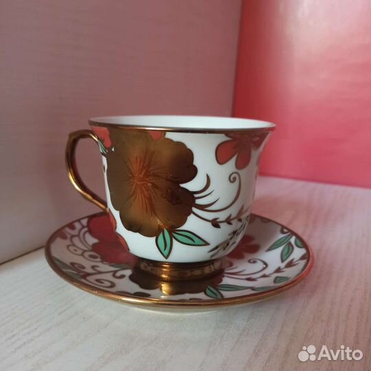Чайная пара. Фарфор. Новая