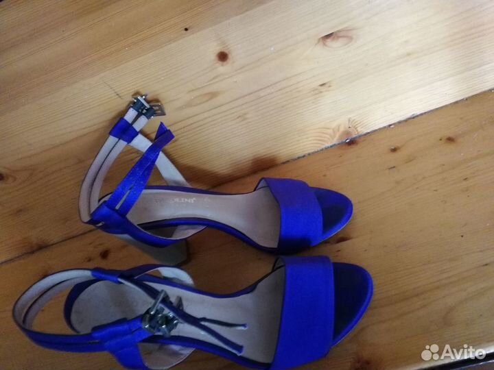 Босоножки кожа-текстиль