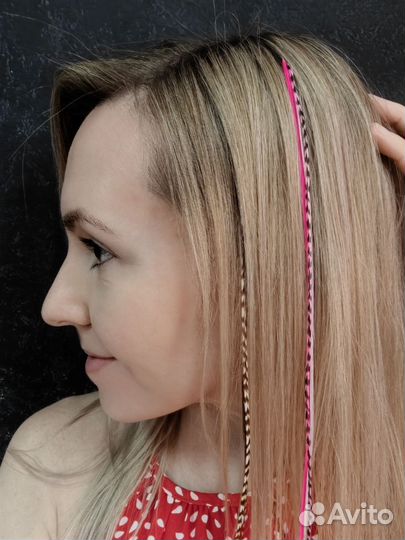 Наращивание перьев в волосы