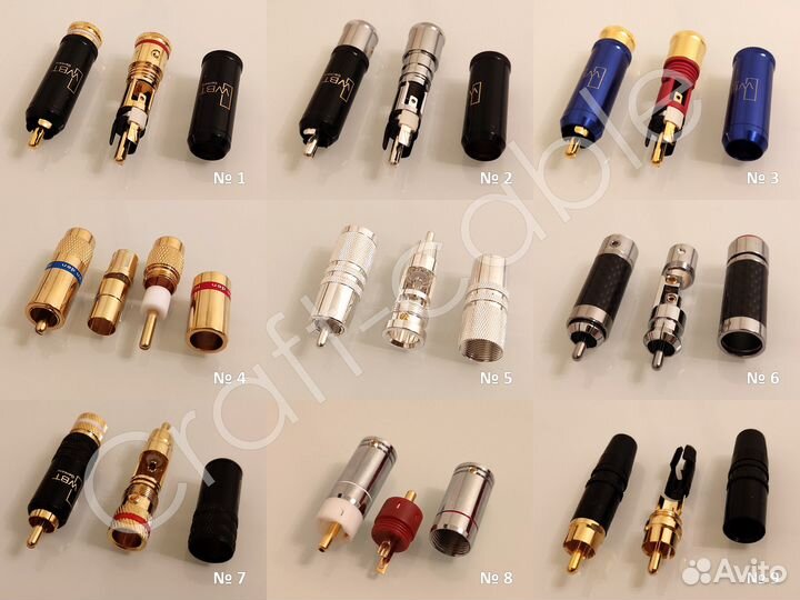 Разъемы, коннекторы rca рца