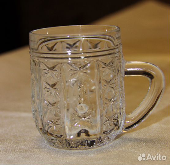 Хрустальные кружки советских времён - 5 штук