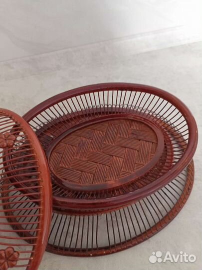 Вазочки, три, натуральный материал