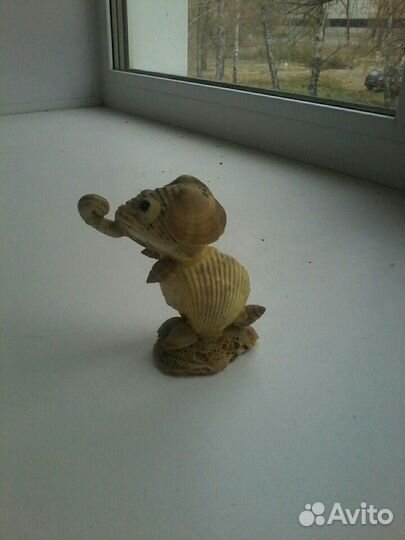 Шкатулка+слоник из ракушек