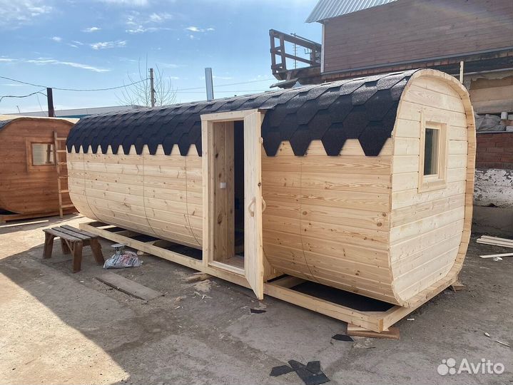 Баня-бочка под ключ