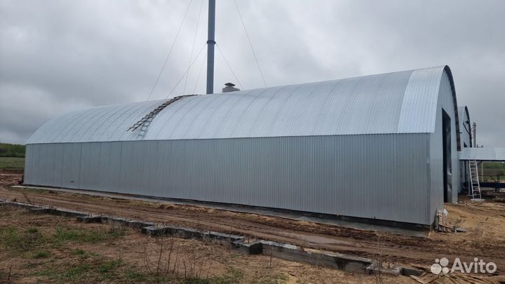 Прямостенный ангары с под ключ с доставкой