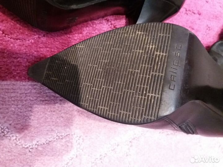 Сапоги натур.кожа на шпильке весна-осень