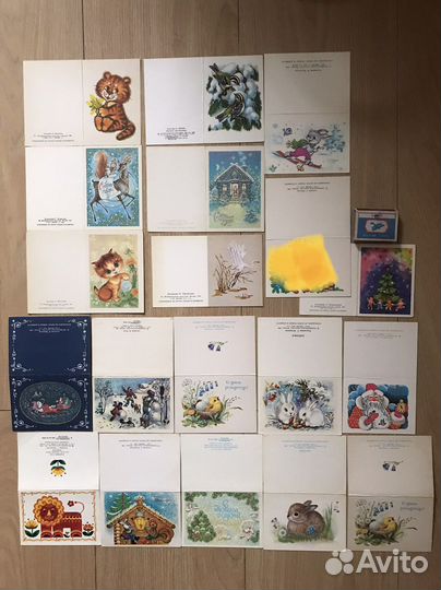 Мини открытки чистые СССР