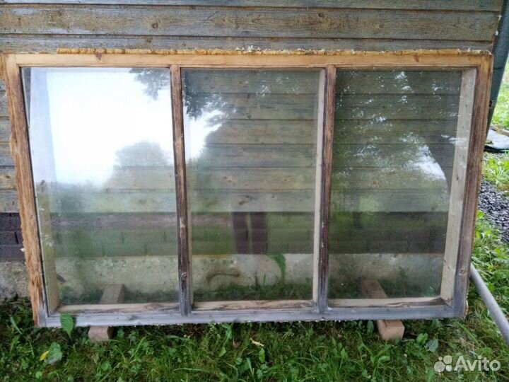 Деревянное окно б/у