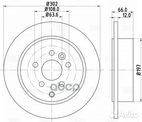 Диск тормозной land rover freelander II (06) з