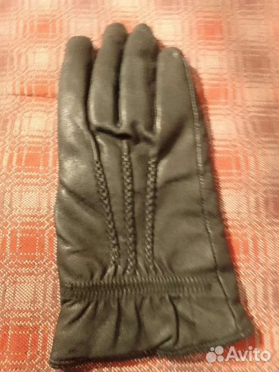 Перчатки кожаные на шерстяном подкладе