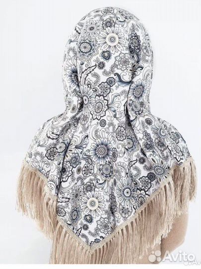 Зимний меховой Платок/шаль с отделкой из норки