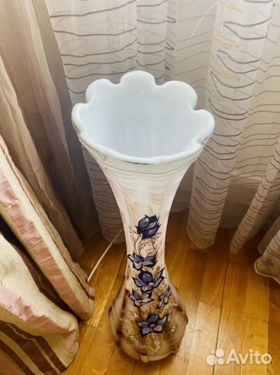 Ваза напольная цветное стекло Чехословакия