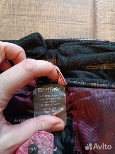 Брюки сноубордические ride capp3l