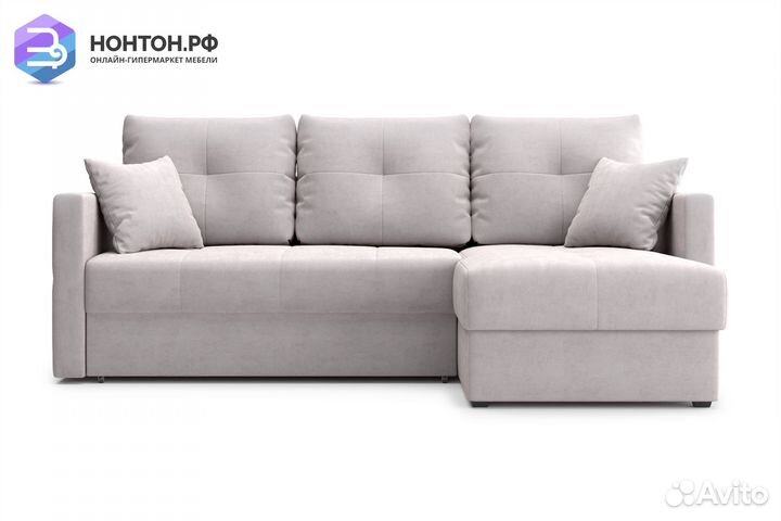 Диван угловой дельфин Вита бежевый