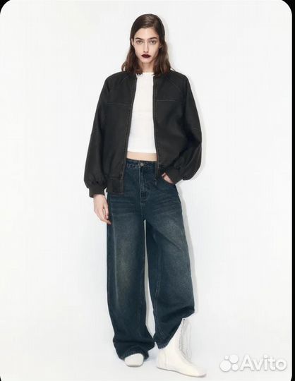 Кожаная куртка бомбер Befree