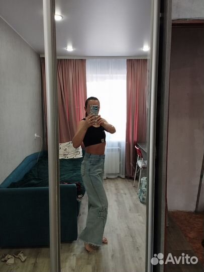 Джинсы палаццо, р 42