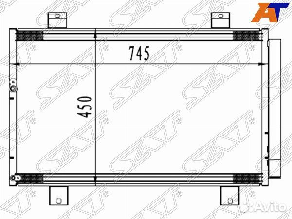 Радиатор кондиционера toyota highlander, toyota hi