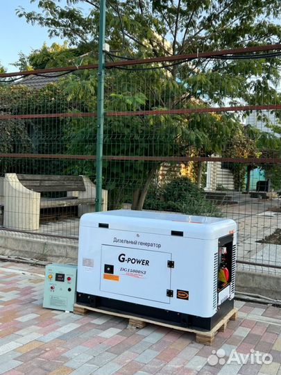 Дизельный генератор 13,5 kW g-power однофазный