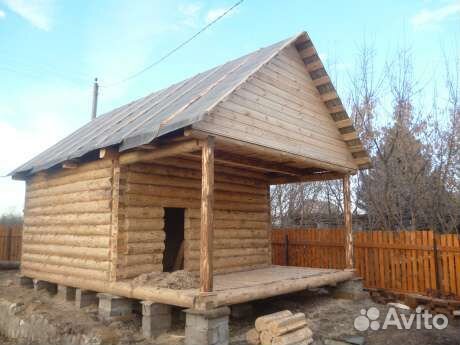 Сруб бани 5*4+2м выпуск, открытая терраса