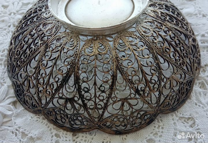 Конфетница ажурная, филигрань