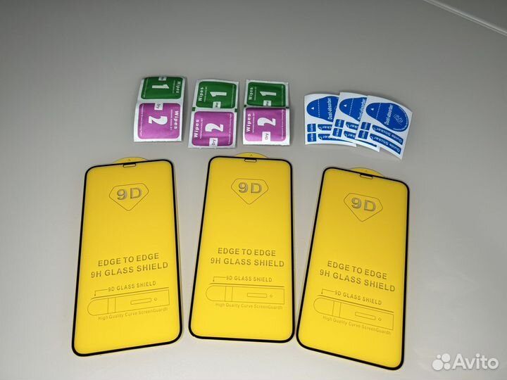 Защитное стекло iPhone в ассортименте 3 шт