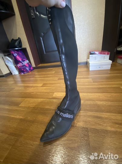 Ботфорты кожаные