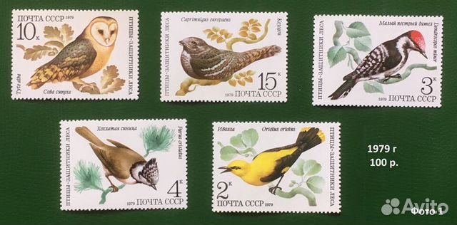 Марки СССР по теме фауна (5 серий)