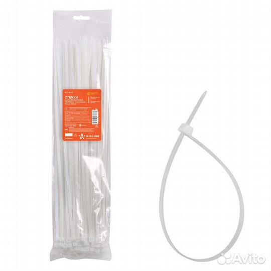 Стяжки (хомуты) кабельные 4,8*400 мм, пластиковые