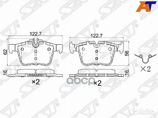 Колодки тормозные зад mercedes C180/C200 W205 1