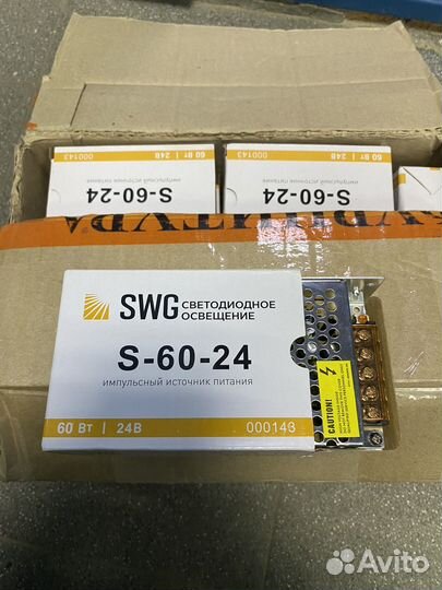 Блок питания swg 60w 24v