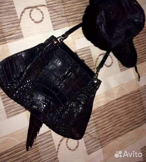 Сумка крокодиловая кожа Ferre