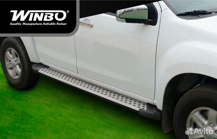 Пороги с крепежом Mitsubishi L200 Митсубиси л200