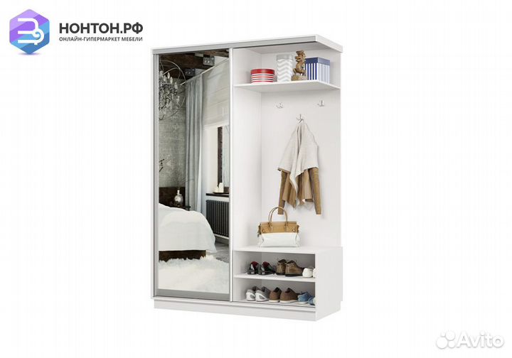 Прихожая-купе Регул мини белая