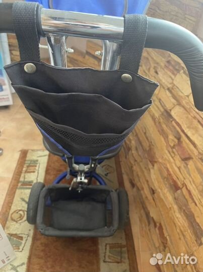 Детский трехколесный велосипед коляска с ручкой