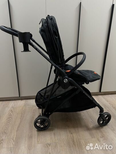 Коляска Cybex Melio Street Black с дождевиком