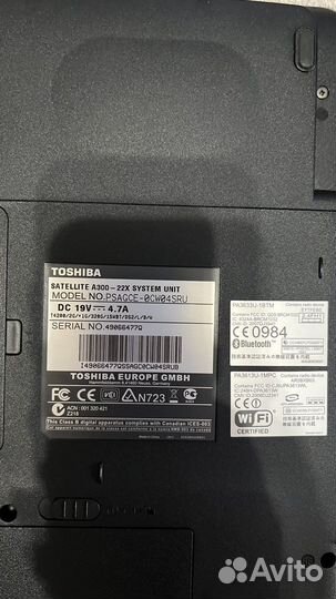 Ноутбук toshiba