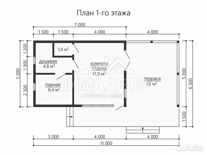 Баня под ключ из бруса