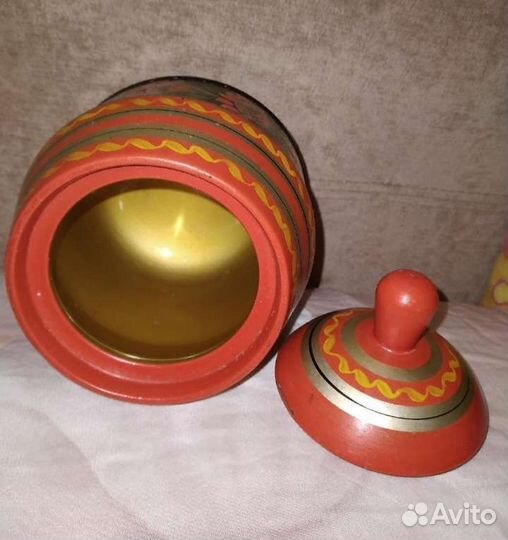 Красивый боченок для меда Хохлома СССР Винтаж