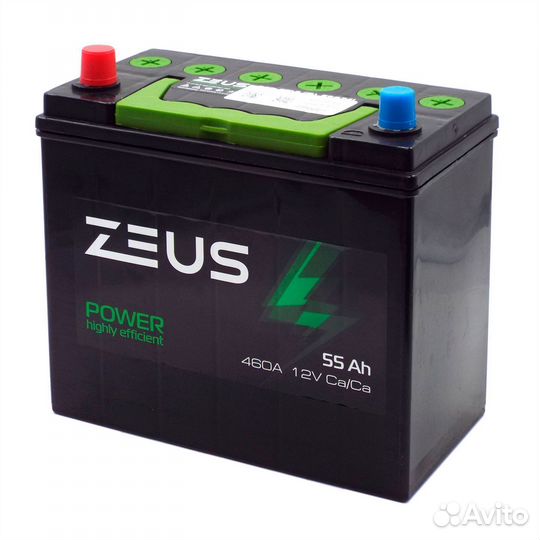 Аккумулятор zeus power Asia 65B24R 55 Ач п.п